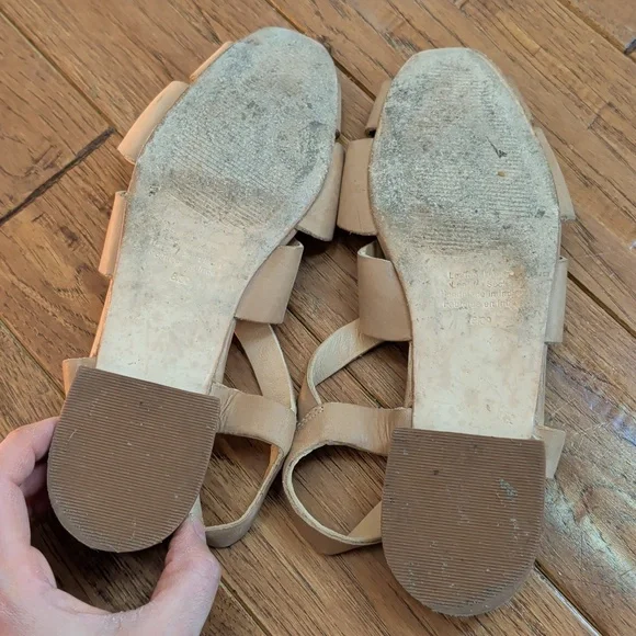 Jeffrey Campbell Reverie Fisherman Beige Woven Leather Slingback Sandals - Picture 7 of 9